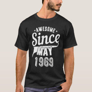 Vintage 1969 Fantastisk Sedan maj Lycklig Min 53:e T Shirt