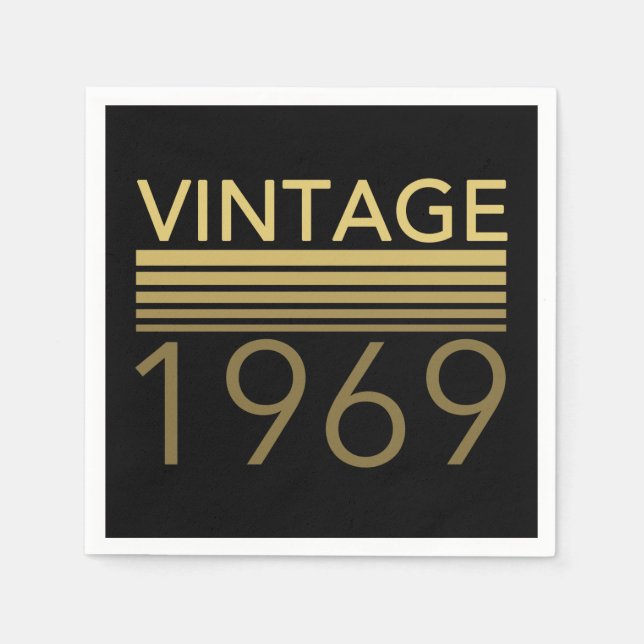 Vintage 1969 Födelseår Pappersservett (Framsidan)