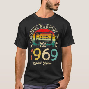 Vintage 1969 Retro Cassette 1969 53 Birthday 53 T Shirt