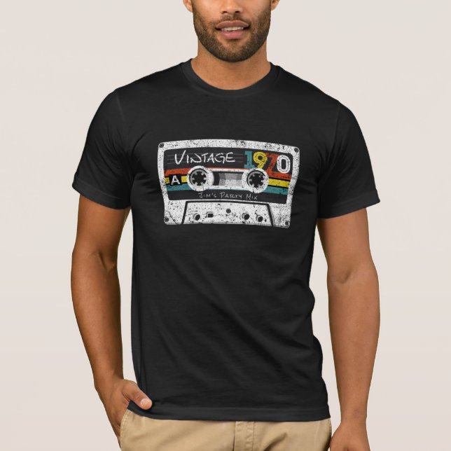Vintage 1970 kassett - Anpassa T Shirt (Framsida)
