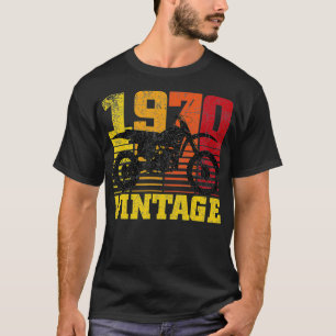 Vintage 1970 Motocross Dirt Bike 50:e födelsedagsg T Shirt