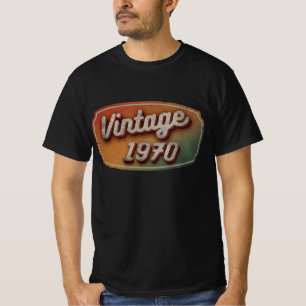 VINTAGE 1970 RETRO KLASISKT PRESENT T SHIRT