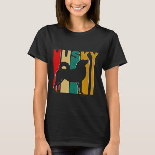 Vintage 1970-talet Stil Husky Silhouette Coola Hun T Shirt