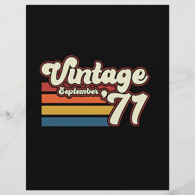 Vintage 1971 50:e födelsedagen brevhuvud (Framsida)