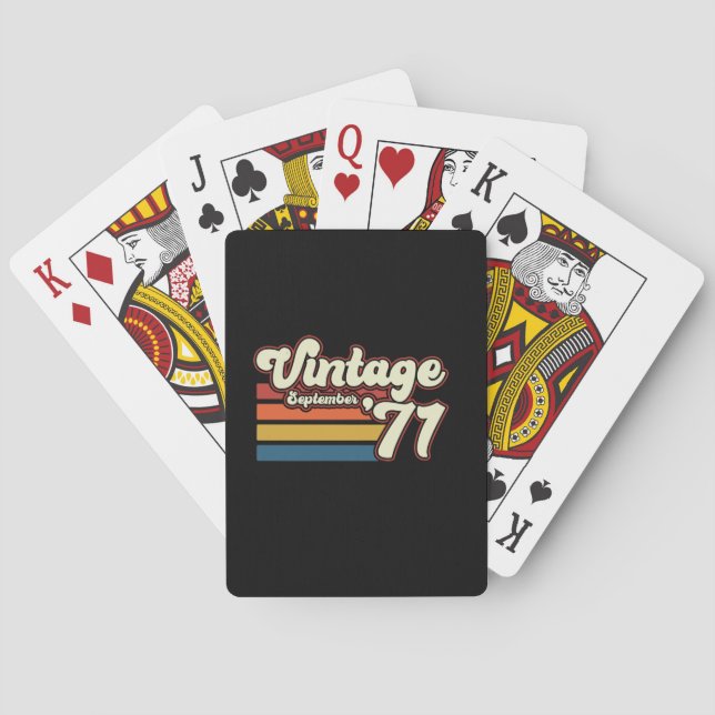 Vintage 1971 50:e födelsedagen casinokort (Baksidan)