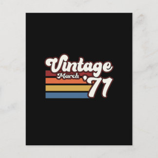 Vintage 1971 50:e födelsedagen mars