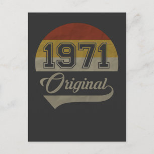 Vintage 1971, kvinnlig kvinnogåva på 50 år vykort