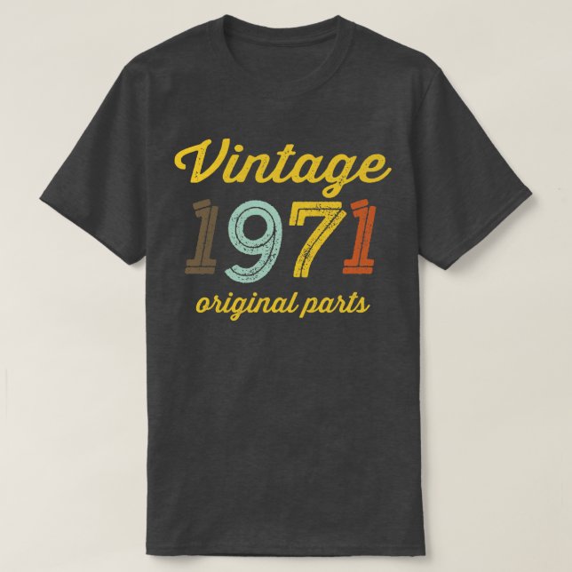 Vintage 1971 Originaldelar T Shirt (Design framsida)
