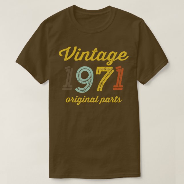 Vintage 1971 Originaldelar T Shirt (Design framsida)