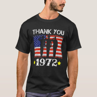 Vintage 1972 50 år gammal Flagga amerikansk 50:e f T Shirt