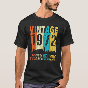 Vintage 1972 50:e födelsedagen 50 år gamla Manar k T Shirt