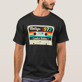 Vintage 1972 50:e födelsedagsbandet Retro Cassette T Shirt