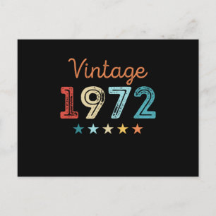 Vintage 1972: 50:e födelsedagspressen Retro Gift 5 Vykort