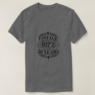 Vintage 1972 Födelsedag Ord 50:e födelsedag T Shirt