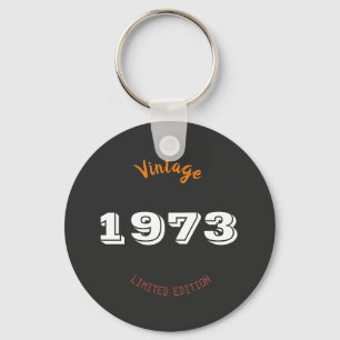 Vintage 1973 begränsad utgåva 50 födelsedagar nyckelring