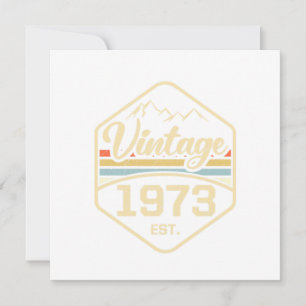 Vintage 1973 Est 48 Birthday Gift Inbjudningar