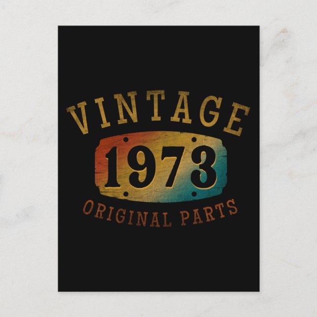 VINTAGE 1973 ORIGINALDELAAR VYKORT (Framsida)