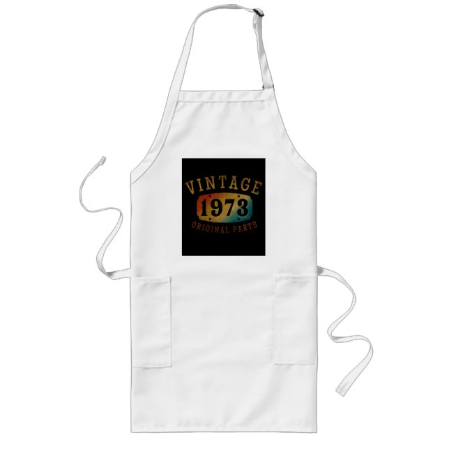 VINTAGE 1973 ORIGINALDELAR LÅNGT FÖRKLÄDE (Framsidan)
