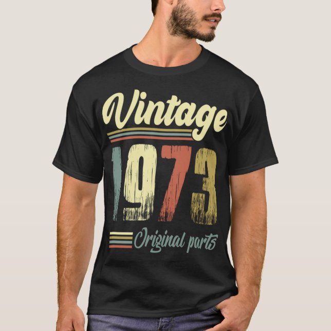 Vintage 1973 Vintage 1973 Originaldelar T Shirt (Framsida)