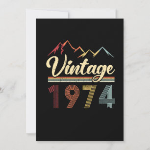Vintage 1974 47:e födelsedagen Retro 47 år gammal Inbjudningar