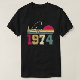 Vintage 1974, 50-årspresent t shirt