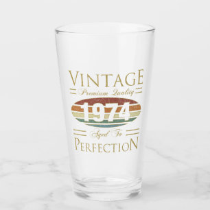 Vintage 1974 50:e födelsedagen glaskopp