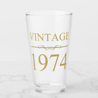 Vintage 1974 50:e födelsedagen glaskopp