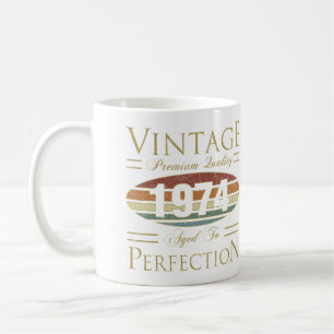 Vintage 1974 50:e födelsedagen kaffemugg