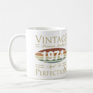 Vintage 1974 50:e födelsedagen kaffemugg