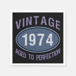 Vintage 1974 50:e födelsedagen pappersservett