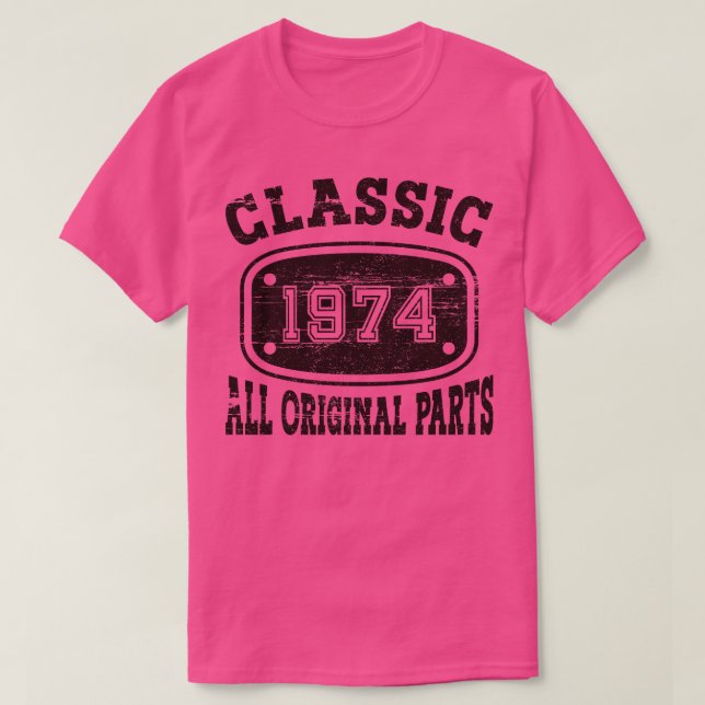 Vintage 1974 Alla originaldelar T Shirt (Design framsida)