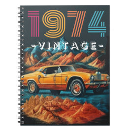Vintage 1974 coola bil anteckningsbok