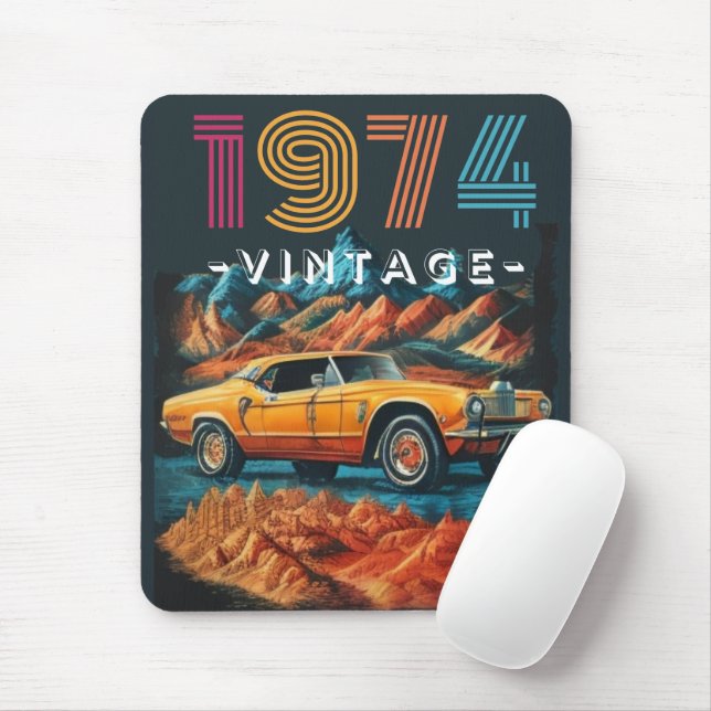 Vintage 1974 coola bil musmatta (Med mus)