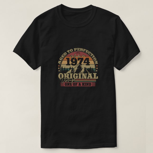 Vintage 1974: Fågelgåva T Shirt (Design framsida)
