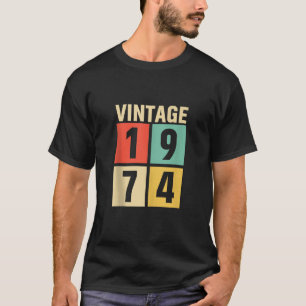Vintage 1974 Födelsedag 50:e året Funny 50 år gamm T Shirt