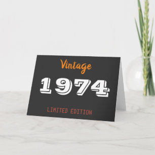 Vintage 1974-presentkort - Begränsad utgåva 52:a Kort