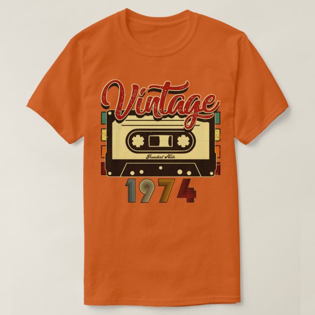 Vintage 1974 Underbarare kassettband T Shirt (Design framsida)