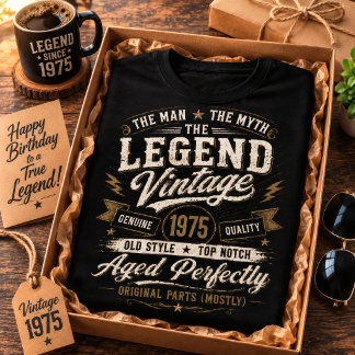 Vintage 1975 Åldrat perfekt 51-årsdag T Shirt