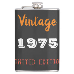 Vintage 1975 års begränsada utgåva 50 födelsedagar fickplunta