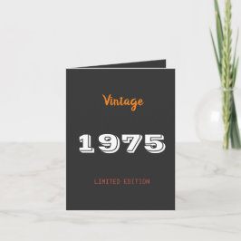 Vintage 1975 Begränsad Edition - 50:e Födelsedagsf Inbjudan