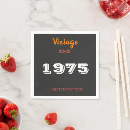 Vintage 1975 Begränsad Edition 50:e födelsedagsser Pappersservett