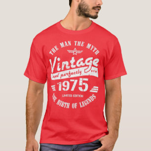 Vintage 1975 För manar 1 vid 47:e födelsedag T Shirt