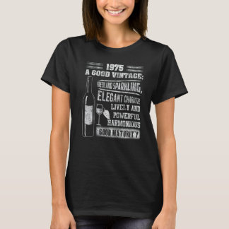 Vintage 1975 För manar födelsedagen Vin T Shirt