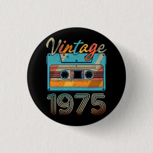 Vintage 1975 Kassettband Retro 48:e födelsedagen 4 Knapp