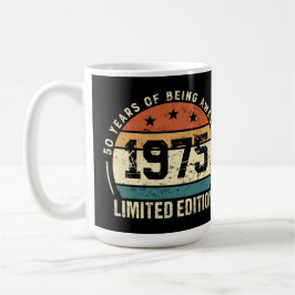 Vintage 1975 Retro 50th Birthday Anniversary Kaffemugg