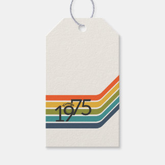 Vintage 1975 Retro Design Gift Tags Presentetikett