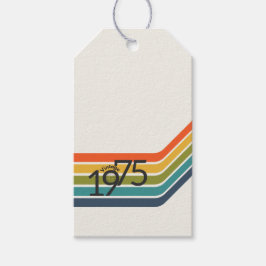 Vintage 1975 Retro Design Presentkort Presentetikett
