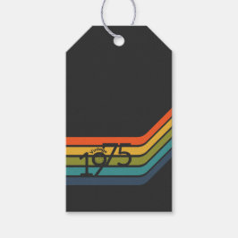 Vintage 1975 Retro Design Presentkort Presentetikett