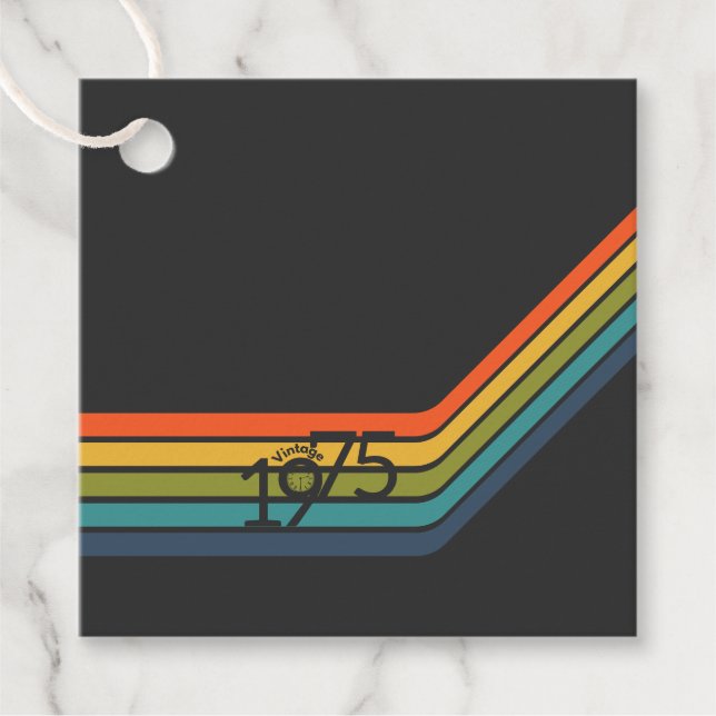 Vintage 1975 Retrodesign  Gåvor Etiketter (Framsida)