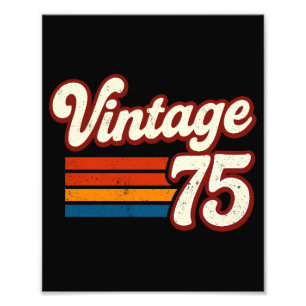 Vintage 1975 Tillverkad 1975 50-årsdag 50 år  Fototryck